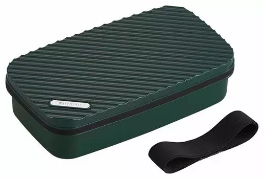 OSK Lunch Box for Men WHIZ AT BIZ 850ml Dark Green lunch to Made in Japan Dishwasher safe [With chopsticks/With partitions/With belt/Easy wash]