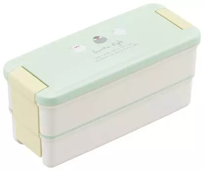 OSK lunch lunch with top bottom made in dishwasher microwave with stain adults 2-tier box, Sparrow, 2-tier box, partitions, 340, 310ml, Japan, safe,