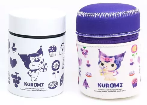 OSK Нержавеющая стальная кастрюля Poke Mini Kuromi 170 мл [с чехлом/суповой банкой/нагревом/охлаждением] SWS-8MC