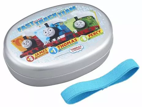 OSK Thomas the Tank Engine Aluminum Bento Box 350ml Made in Japan with Dividers Microwave and Dishwasher Safe Lunch Belt Included Cool Stylish For синий