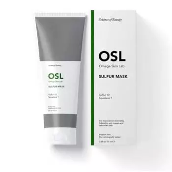 OSL Friendly Sulphur Mask — маски для лица для ухода за кожей, поддерживающие жирность и успокаивающие активные прыщи, незаменимое очищающее средство для лица