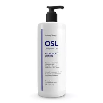 OSL Hydrosoft Lotion Питательный увлажняющий крем для лица, лосьон для тела и лица, обогащенный маслом ши, витамином Е, оливковым маслом, гиалуроновой кислотой, керамидами