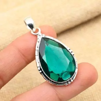 Ослепительный драгоценный камень индиколит из стерлингового серебра 925 пробы, красивый ювелирный кулон ручной работы для женщин 2 inches синий