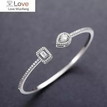 Ослепительный яркий хрустальный регулируемый браслет женские помолвочные аксессуары стильные изящные украшения для рук на годовщину