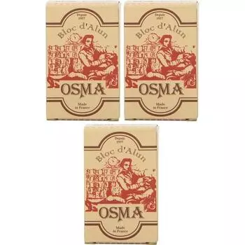 Osma Laboratories Alum Block 75 г 2,65 унции Успокаивающие кожу принадлежности для бритья Создание