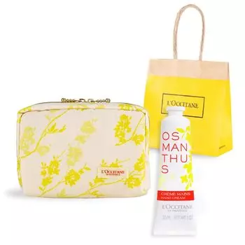 Osmanthus Hand Cream Gift 30mL Birthday Farewell Thank You Celebration Gift Present Small Gift Osmanthus L OCCITANE (with Pouch)