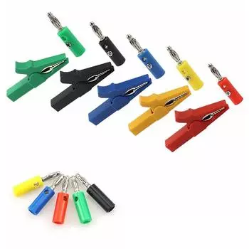 Оснащен 4-миллиметровым зажимом для проверки аккумулятора, кабельными щупами и зажимом типа «крокодил» красный