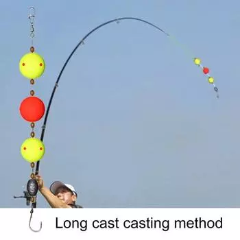 Оснастка для белого карпа, яркий цвет, большой плавучий поплавок, универсальный практичный комплект плавающей лески, принадлежности 7