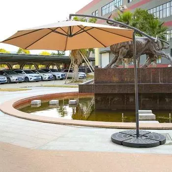 Основание для зонта для патио с легко заполняемым носиком для воды и песка, емкость 200 фунтов, для тяжелых условий эксплуатации на открытом воздухе