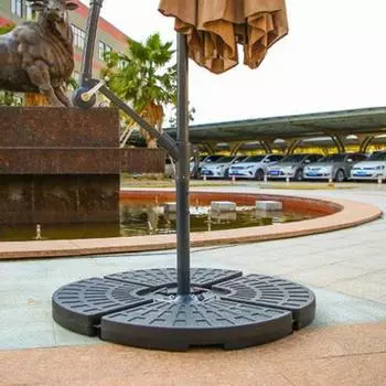 Основание для зонта для патио с легко заполняемым носиком для воды и песка, емкость 200 фунтов, сверхмощный держатель для пляжного зонтика на открытом воздухе, садовый рынок, весовая подставка