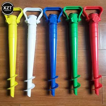 Основание для зонта на открытом воздухе, регулируемое, пластиковое, для солнца, пляжа, патио, зонта, держателя для песка, растягивающегося, якоря, стойки, шипов, шнека, инструментов белый