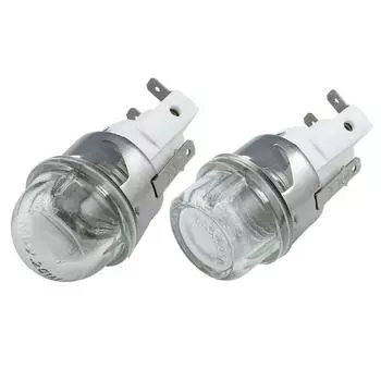 Основание патрона лампы для микроволновой печи 25 Вт, кольцо из нержавеющей стали, керамическое основание 110 В / 250 В, термостойкость 500