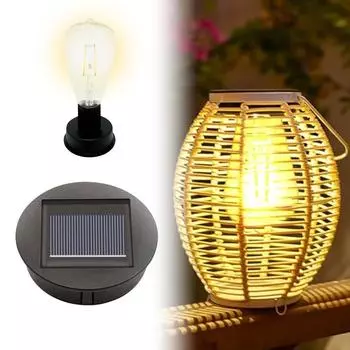 Основание солнечной лампы со светодиодной лампой Замена солнечного света Anto On & Off Atmosphere Decorate Light Holder для наружного сада