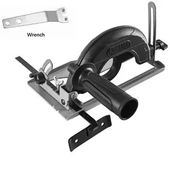 Основание угловой шлифовальной машины Съемный профессиональный защитный колпачок Регулируемая глубина 0-45 градусов Кронштейн для деревообработки и металлообработки чёрный