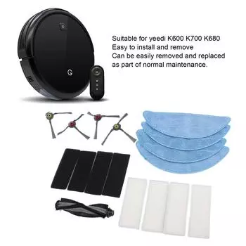 Основная боковая щетка Sweeper с фильтром и тряпками для мытья полов, сменный комплект для робота-пылесоса Yeedi K600 K700 K680