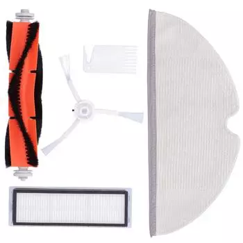 Основная щетка Боковая щетка Фильтр Экран Чистящая щетка Комплект для замены швабры Подходит для Xiaomi 1C Sweeper