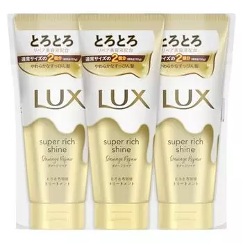 Основной блок для смывания волос LUX Super Rich Shine Damage Repair, большая емкость 300 г x 3 шт.