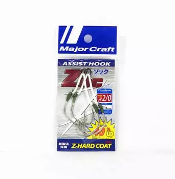 Основной ремесл ZOC Assist Hook Tandem ZOC-HT2030 Размер 2/0, 2 см / 3 см 2 комплекта / пк (0833)