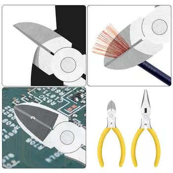 Основные диагональные плоскогубцы с игольчатыми губками для изготовления ювелирных изделий, ремонтный инструмент, тонкая работа и эргономичный дизайн B