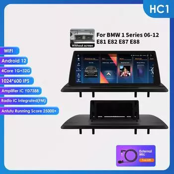 OSSURET 10,25-дюймовая автомобильная интеллектуальная система 2 Din Wireless Carplay Android Auto для BMW 1 серии 06-12 E81 E82 E87 E88 без экрана GPS стерео RDS HC1 1G 32G
