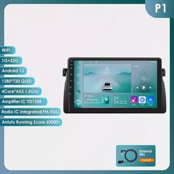 OSSURET 2 Din Android автомобильное радио для BMW E46 M3 1999 -2006 Carplay Andriod Auto Multimedia Stereo Bluetooth 9-дюймовый интеллектуальный экран SWC RDS OBD2 SWC P1 4Core 1G 32G