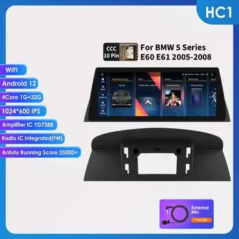 OSSURET 2din Android автомобильный радиоприемник мультимедиа видеоплеер для BMW 5 серии E60 E61 E63 E64 3 серии E90 E91 E92 E93 стерео GPS интеллектуальный Carplay 4G RDS HC1 1G 32G