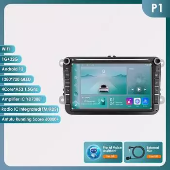 OSSURET 8 7862 AI 2din Android Автомобильный Мультимедийный Плеер для Mercedes Benz C-Class W203 W209 C180 W219 2004 - 2011 GPS Carplay Auto Интеллектуальный 4G RDS P1 4Core 1G 32G AI