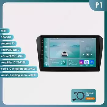 OSSURET 8-ядерный Android 14 Carplay для Mazda 3 2004 2005 2006 2007 2008 2009 Автомагнитола с BOSE Мультимедийный плеер 2 DIN Стерео GPS Интеллектуальная навигация P1 4Core 1G 32G