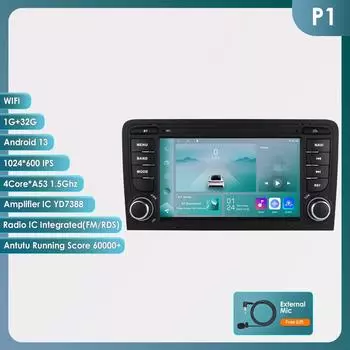 OSSURET 8-ядерный DSP автомобильный мультимедийный проигрыватель для RS3 Sportback A3 8P S3 2003-2013 Carplay 4G Autoradio RDS GPS BT 4G-LTE WiFi AI Intelligent Navigation P1 4Core 1G 32G