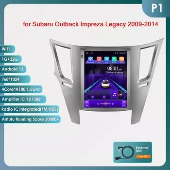 OSSURET 9,7 Android 13 беспроводной Carplay для Subaru Outback Impreza Legacy 2009-2014 GPS стерео автомобильный радиоприемник интеллектуальный мультимедийный плеер 4G BT 2 Din P1 4Core 1G 32G