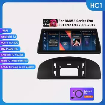 OSSURET Android 13 10,25-дюймовые автомобильные интеллектуальные системы 2 Din Wireless Carplay Android Auto для BMW 3 серии E90 E91 E92 E93(2009-2012)CIC стерео RDS HC1 1G 32G