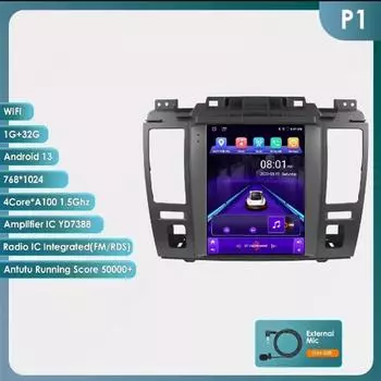 Ossuret Android Car Radio для Nissan Tiida C11 2004 - 2013 Мультимедиа 9,7-дюймовый вертикальный экран Carplay Android Auto Интеллектуальный мультимедийный проигрыватель RDS P1 4Core 1G 32G