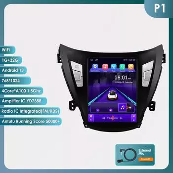 OSSURET Android Car Radio GPS для Hyundai Elantra Avante I35 2011-2013 Мультимедиа 9,7-дюймовый вертикальный экран Carplay Android Auto Player Мультимедиа Видео P1 4Core 1G 32G