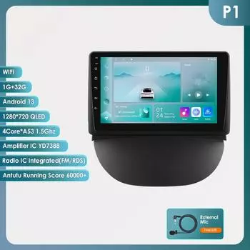 OSSURET Автомобильные интеллектуальные системы Carplay Android Car Radio для Renault Symbol 2003-2008 Мультимедийный видеоплеер WIFI Авторадио Интеллектуальный экран Wifi P1 4Core 1G 32G