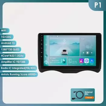 OSSURET Carplay 4G 2Din Android 13 автомобильное радио для Citroen C2 2002 - 2006 Citroen C3 мультимедийный видеоплеер интеллектуальный экран GPS DSP WIFI Авторадио P1 4Core 1G 32G