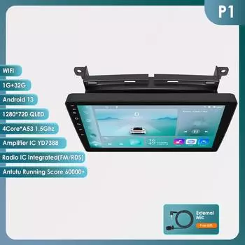 OSSURET Carplay Автомобильные интеллектуальные системы Carplay Android 13 Автомобильное радио для Fiat 500 2016 2017 2018 2019 Мультимедийный видеоплеер WIFI Авторадио Bluetooth P1 4Core 1G 32G