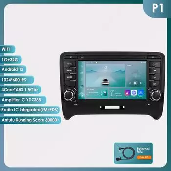 OSSURET RDS Автомагнитола для TT MK2 8J 2006 - 2014 Android Мультимедийный Видеоплеер Навигация GPS Carplay QLED Интеллектуальный Сенсорный Экран Автомагнитола 8G P1 4Core 1G 32G