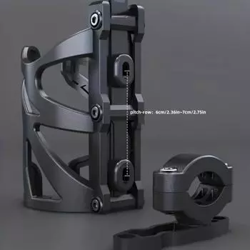 Оставайтесь гидратированными на ходу: Универсальный держатель для бутылки с водой для мотоцикла чёрный