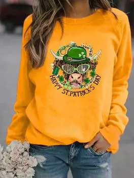 Оставайтесь уютными и стильными этой зимой с женской толстовкой с круглым вырезом, доступной в нескольких модных узорах S