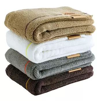 OSTD plus Bath Towel Set of 4 fuwafuwa MIX 60 x 120 cm Stylish Good Design Award Dull Color 4 Color MIX Camel White Gray Cocoa Approx.