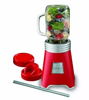 Oster Ball Jar Blender Mixer Red