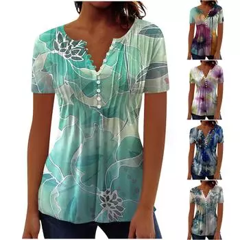 (Острая курица)Женская кружевная футболка с v-образным вырезом и коротким рукавом, модный пуловер в рубчик