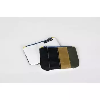 Ostrich Mini X Pouch Black/Black/Brown/Olive