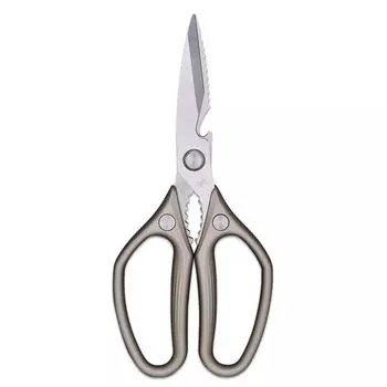 Острое лезвие из нержавеющей стали с ручкой из алюминиевого сплава для овощей, рыбы, курицы, костей, кухонные ножницы, бытовые принадлежности серебряный