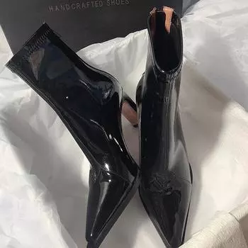 Остроносые женские ботинки челси, модные туфли на высоком каблуке, новый бренд, зимняя дизайнерская обувь 2024 года, готическая обувь для ходьбы Zapatos Mujer 39 абрикосовый