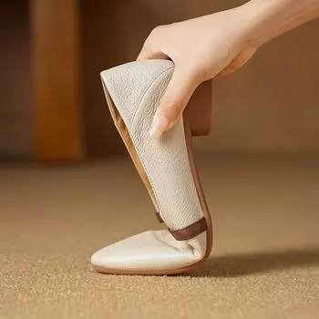 Остроносые женские мокасины на среднем каблуке, сандалии на низком каблуке, туфли-лодочки, осенняя новая брендовая повседневная обувь для женщин, прогулочное платье, уютные туфли Zapatos 35 бежевый