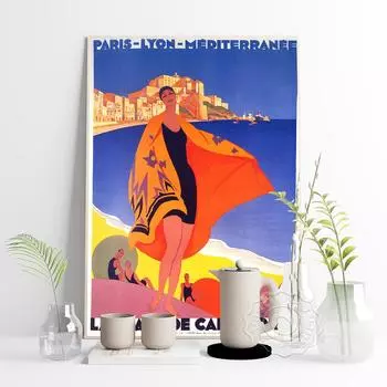 Остров Средиземноморья Пляжная мода Летнее путешествие Винтажный плакат 21cm30cm NoFrame