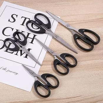 Острые бытовые швейные ножницы: Черная нержавеющая сталь для офисов и произведений искусства 6102 (Length 138 mm)