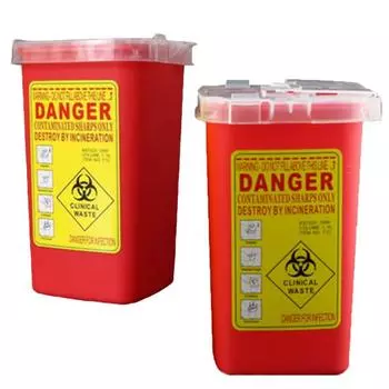 Острые иглы для татуировки, ручки, аксессуары, контейнер для хранения, сборщик отходов, ящик для мусора красный