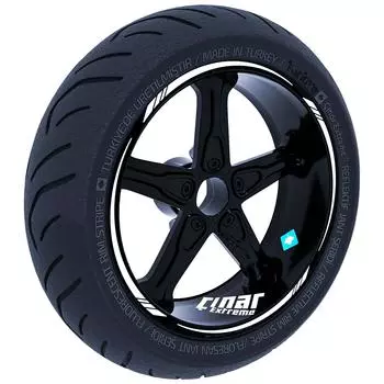 Острый дизайн, молочно-белый внутренний внешний обод, набор обода, ленты, полосы, наклейки, наклейка CinarExtreme